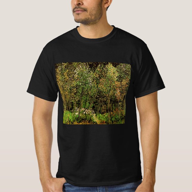 T-shirt Le bosquet par Vincent van Gogh (Devant)