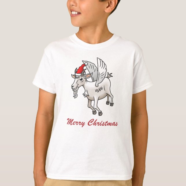 T-shirt Le bouc de Noël volant du Père Noël (Devant)