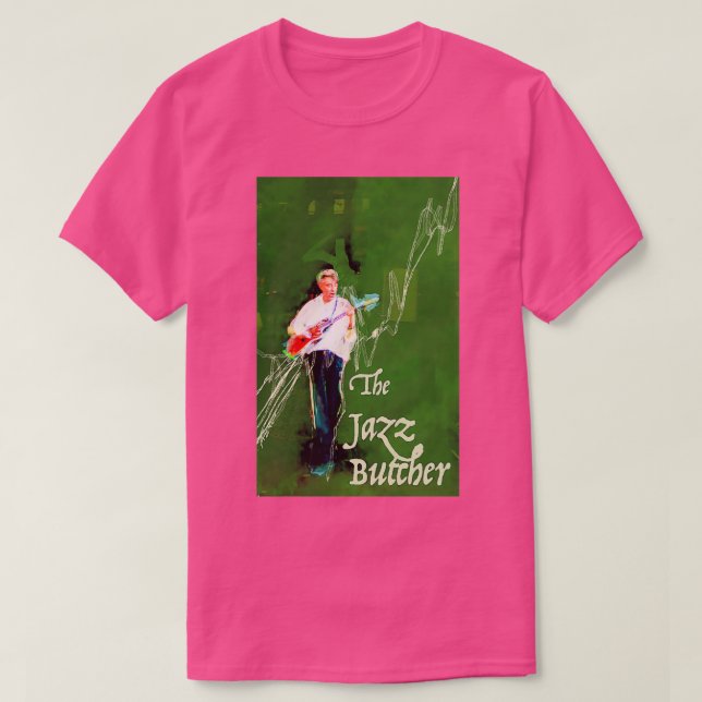 T-shirt Le boucher de jazz en vert (Design devant)