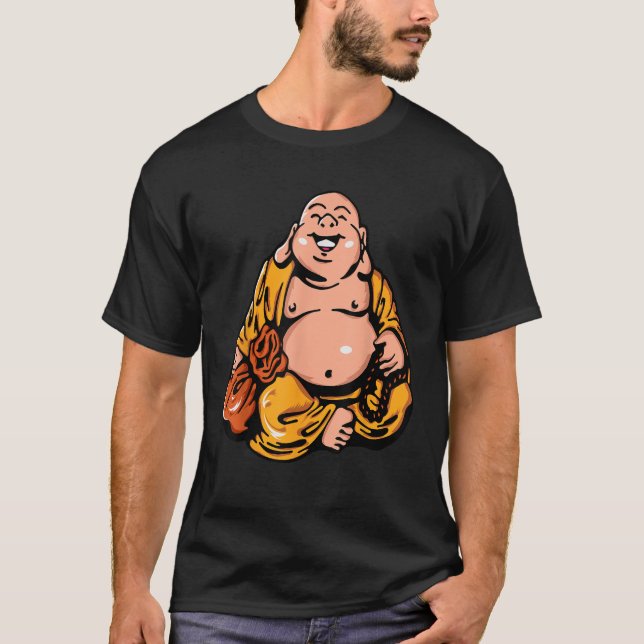 T-shirt Le Bouddha Gras Rire Vector Graphique Boue Sourian (Devant)