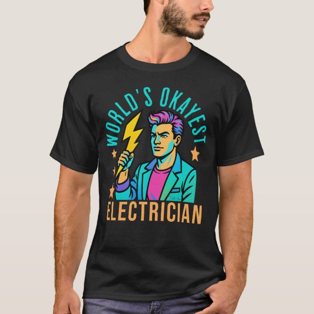 T-shirt Le boulon de foudre le plus drôle d’électricien du (Devant)