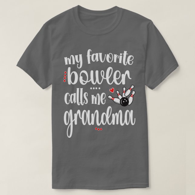 T-shirt Le Bowler Favori M'Appelle Grand-mère Bowling (Design devant)
