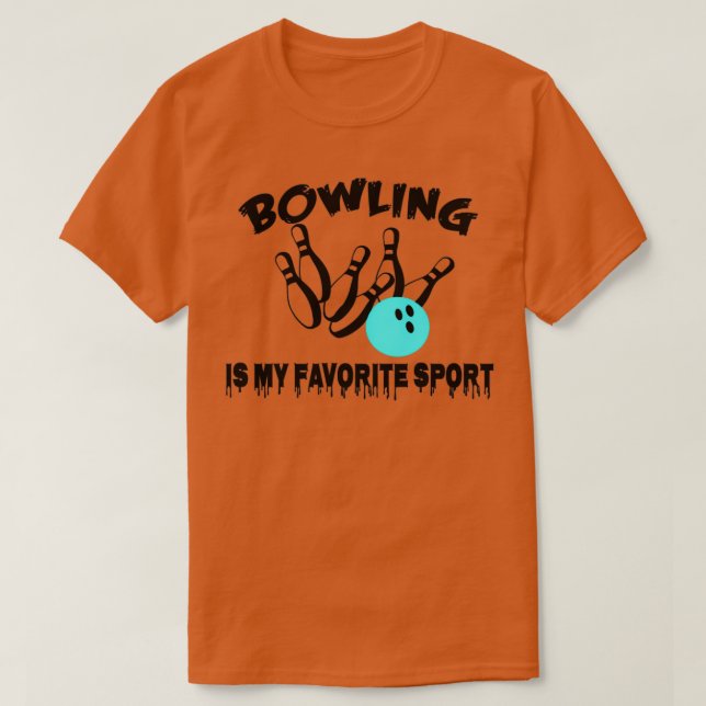 T-shirt le bowling est mon sport favori 88 2 (Design devant)