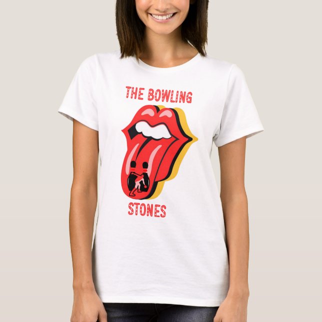 T-shirt Le bowling Stones Funny American Star Strike Bowl (Devant)