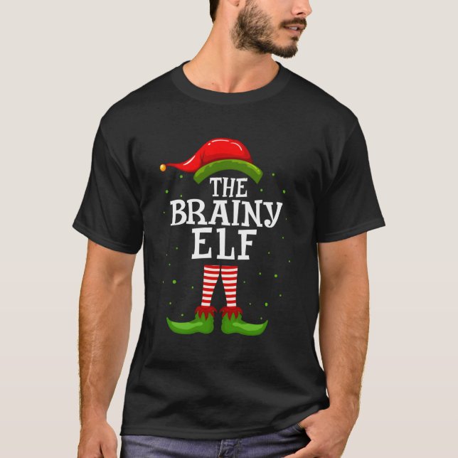 T-shirt Le Brainy Elf Christmas Matching Family Pajama Co (Devant)
