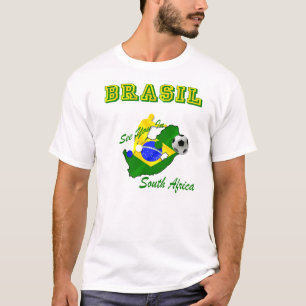 T-shirt Le Brésil Afrique du Sud qualifie le Brésil T
