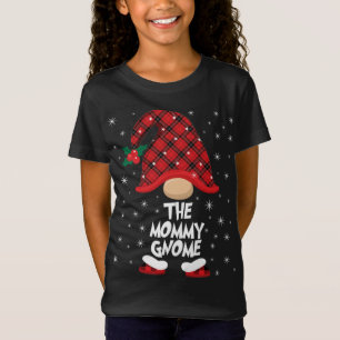 T-Shirt Le Buffle de Noël de maman Gnome Plaid Matching F