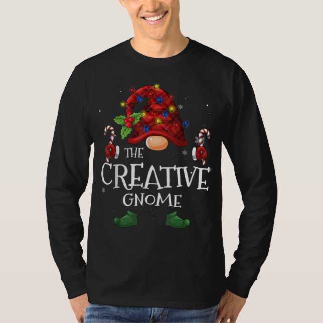 T-shirt Le Buffle Gnome Creative Plaid Christmas Tree Li (Devant)