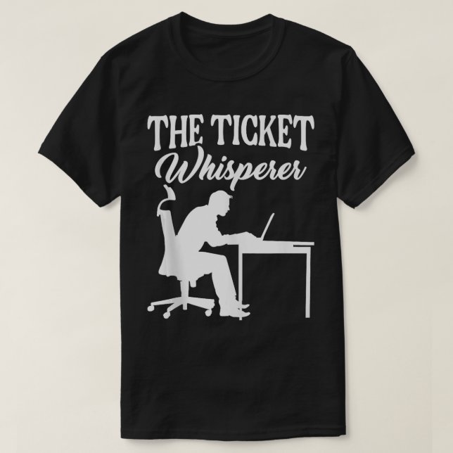 T-shirt Le bureau informatique de Ticket Whisperer (Design devant)
