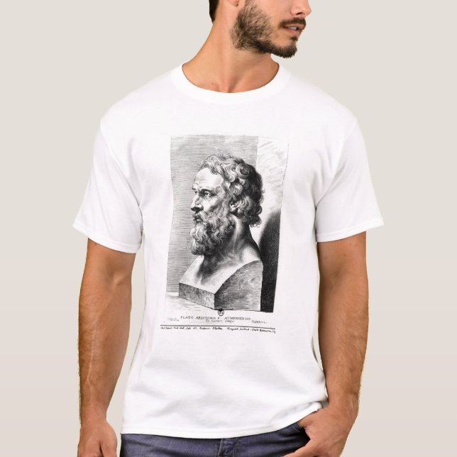 T-shirt Le buste de Platon a gravé par Lucas Emil (Devant)