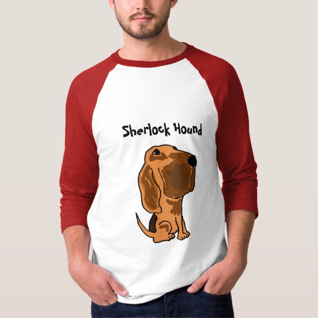 T-shirt Le BZ chemise de limier de chien de Sherlock (Devant)