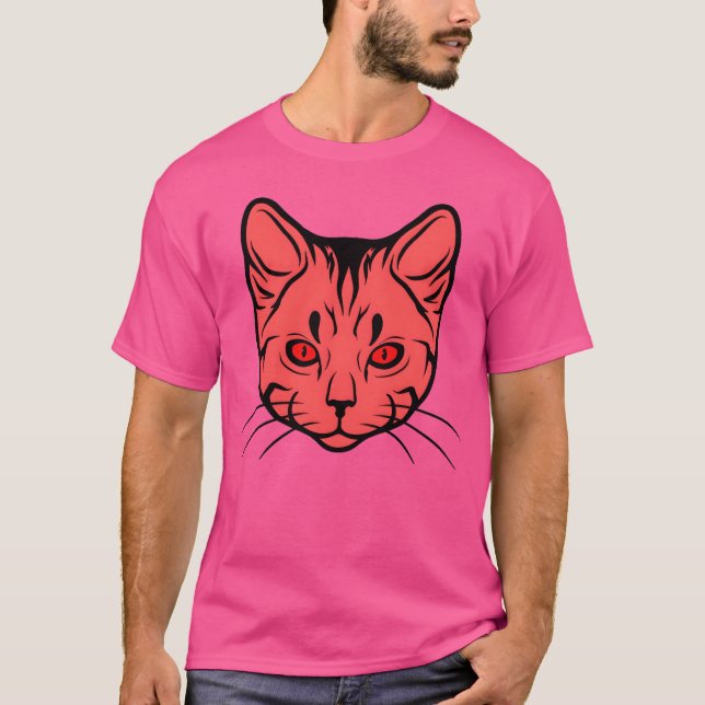 T-shirt Le cadeau effrayant pour chat (Devant)