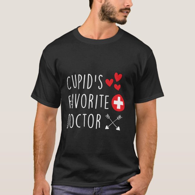 T-shirt Le Cadeau Favori Du Docteur Valentin De Cupid (Devant)