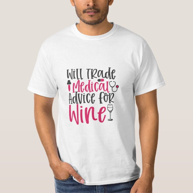 T-shirt Le Cadeau Infirmière Échangera Des Conseils Médica (Devant)