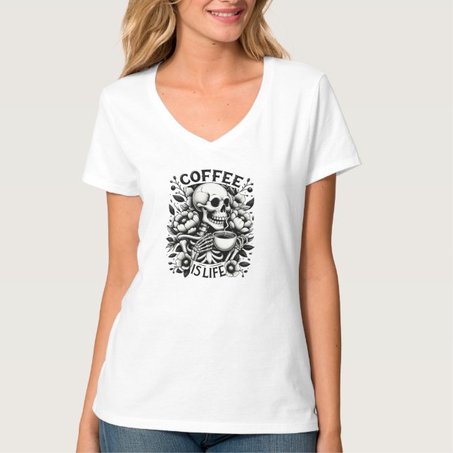 T-shirt Le café, c'est la vie (Devant)