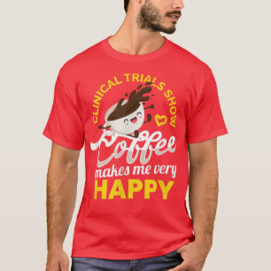 T-shirt Le Café Drôle Me Rend Très Heureux Le Café Kawaii 
