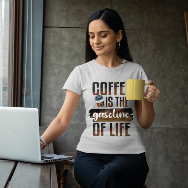 T-shirt Le café est l'essence de la vie amusant café citat (Créateur téléchargé)