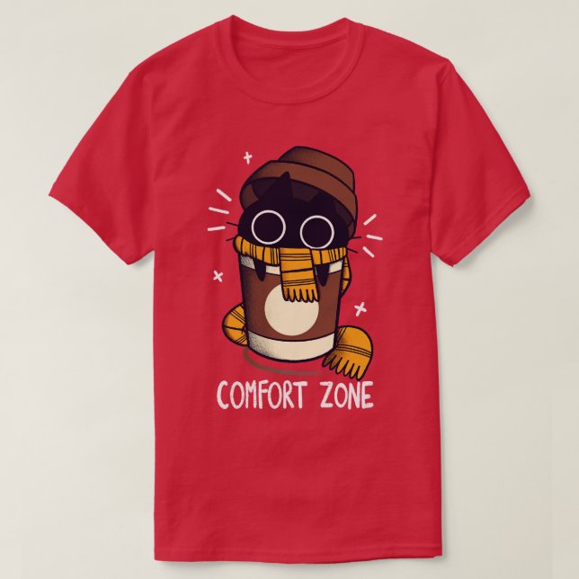 T-shirt Le café est ma zone de confort (Design devant)