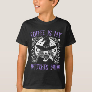 T-shirt Le café est mes sorcières Brew Retro Halloween sor