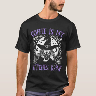 T-shirt Le café est mes sorcières Brew Retro Halloween sor