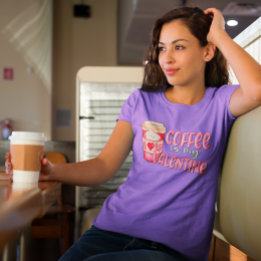 T-shirt Le café est mon amour de la Saint-Valentin Café Am