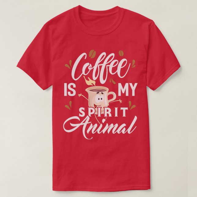 T-shirt Le café est mon esprit animal 1 (Design devant)