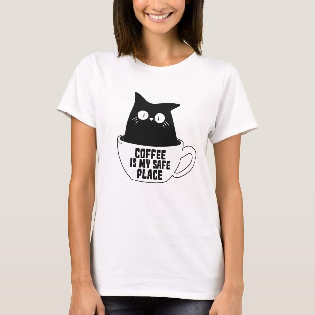T-shirt Le Café Est Mon Refuge (Devant)
