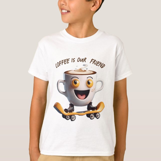T-shirt le café est notre ami (Devant)
