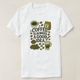 T-SHIRT LE CAFÉ EST TOUJOURS UNE BONNE IDÉE