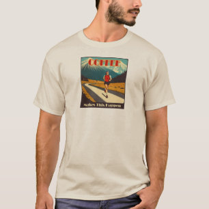 T-shirt Le café fait que cela arrive en courant
