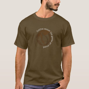 T-shirt Le café incite le geeks à aller en rond