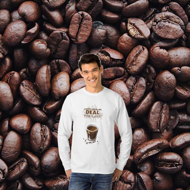 T-shirt le café m'aide à traiter chaque jour la chemise à  (Créateur téléchargé)