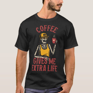 T-shirt Le Café Me Donne Une Vie Supplémentaire