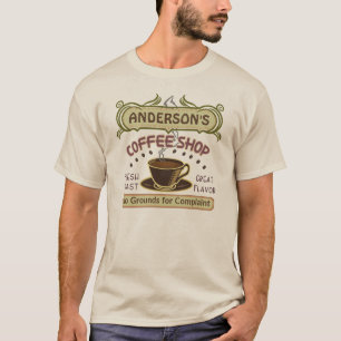 T-shirt Le café-restaurant avec la tasse créent vos