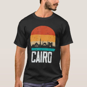T-shirt Le Caire Egypte Vintage Sunset Skyline Le Caire