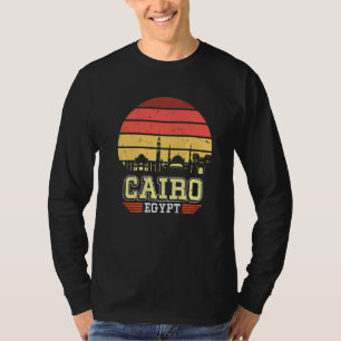 T-shirt Le Caire Egypte Vintage Sunset Skyline Le Caire