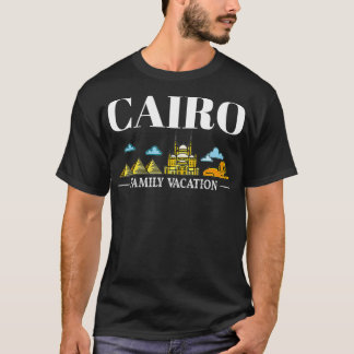 T-shirt Le Caire Egypte Voyage Skyline Carte Voyage