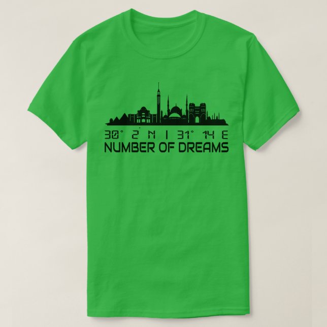 T-shirt Le Caire Skyline Gps Coordonner Egypte 1 (Design devant)