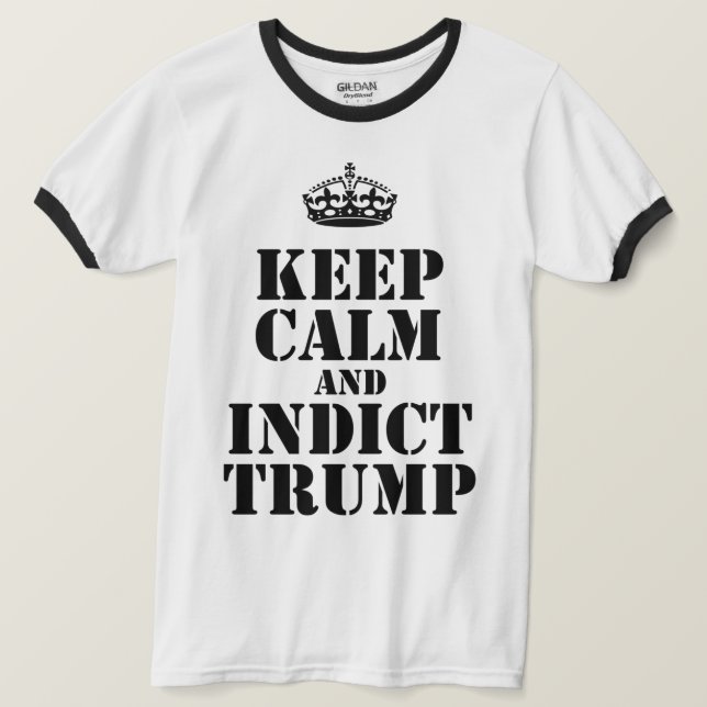 T-shirt Le calme politique et l'accusation de Trump (Design devant)