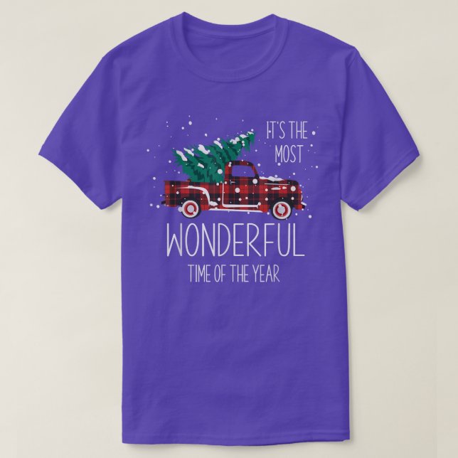 T-shirt Le Camion De Noël C'Est Le Moment Le Plus Merveill (Design devant)