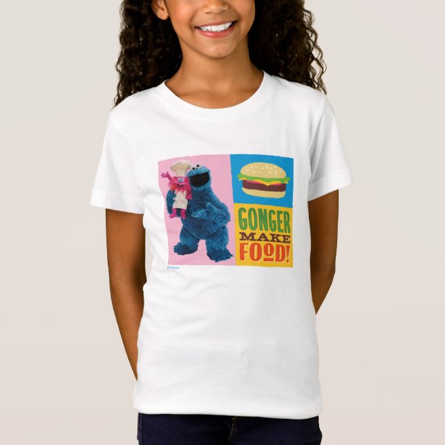 T-Shirt Le camion de nourriture de Cookie Monster | Gonger (Devant)
