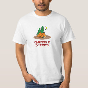 T-shirt Le camping est chemise drôle d'intentions