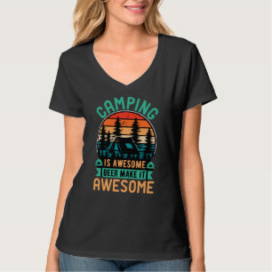 T-shirt Le camping est génial, la bière le rend encore mei