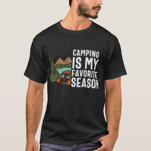 T-shirt Le Camping Est Ma Saison Préférée