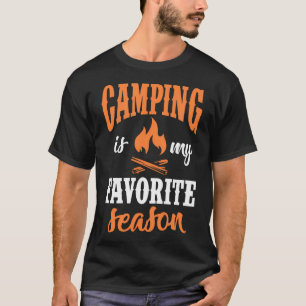 T-shirt Le Camping Est Ma Saison Préférée Camper Feu De Ca