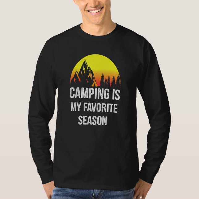 T-shirt Le Camping Est Ma Saison Préférée - Camping (Devant)