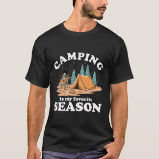 T-shirt Le Camping Est Ma Saison Préférée Funny Camping