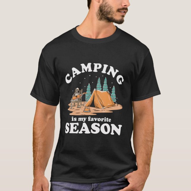 T-shirt Le Camping Est Ma Saison Préférée Funny Camping (Devant)