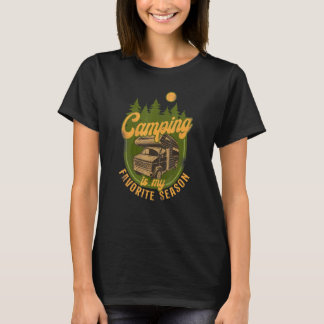 T-shirt Le camping est ma saison préférée Motorhome Camper