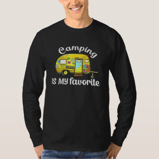 T-shirt Le Camping Est Ma Saison Préférée Remorque Fourgon